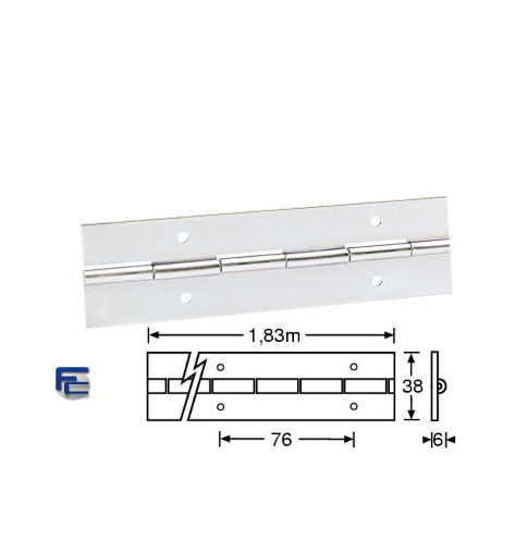 Cerniera per flight case lunghezza 1,85 Mt