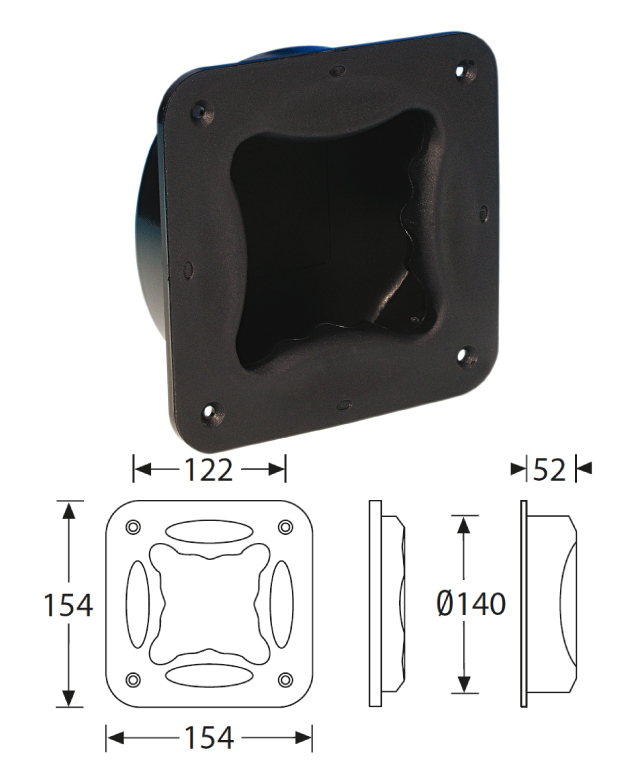 Maniglia in plastica 360 impugnatura ergonomica