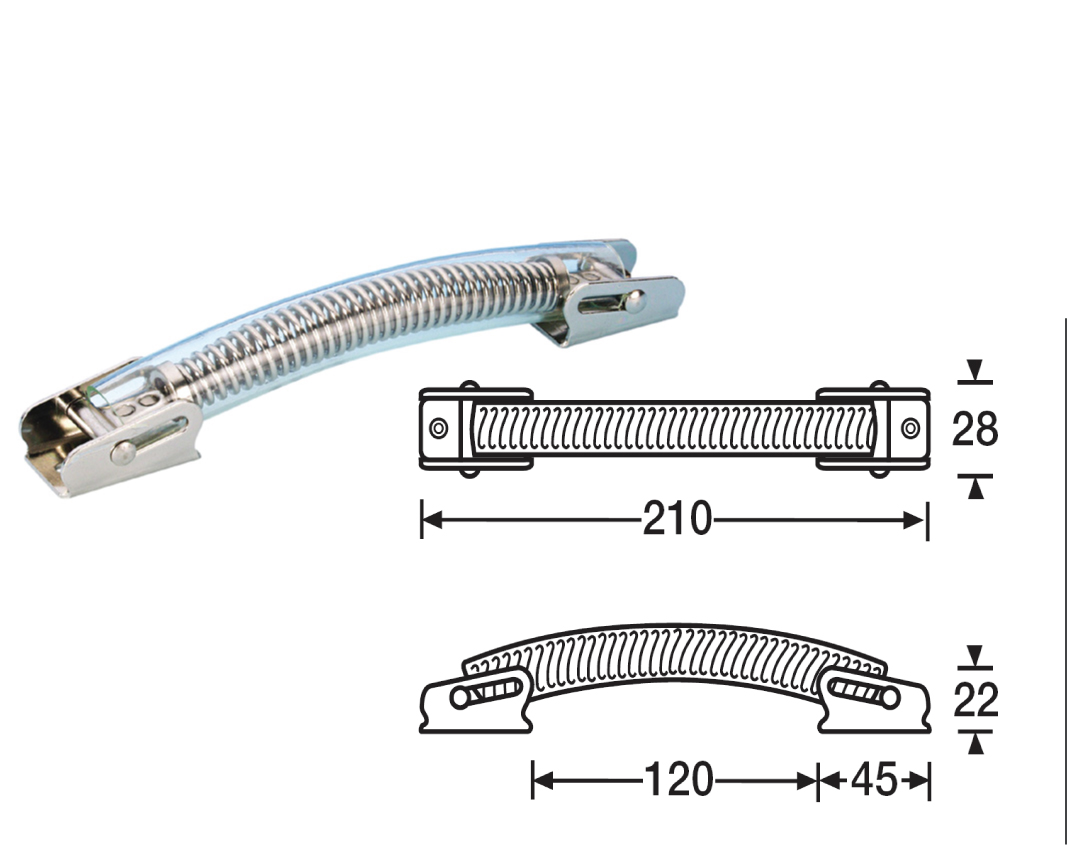 Maniglia tekno con copertura in pvc - Clicca l'immagine per chiudere