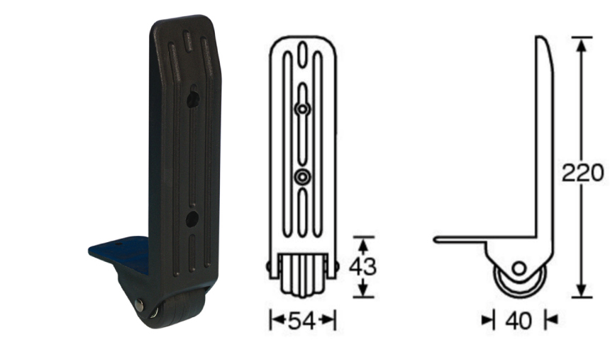 Ruota per sistema trolley diametro 40 mm - Clicca l'immagine per chiudere