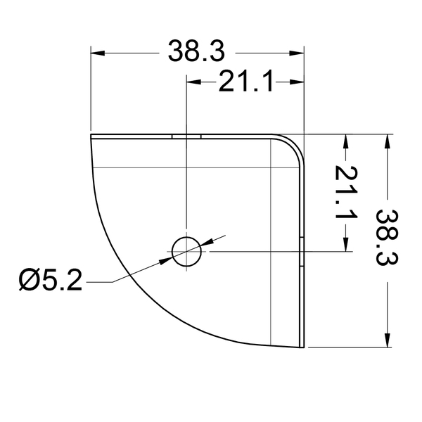 Paraspigolo in metallo adatto per angolare 22 x 22