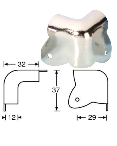 Paraspigolo nichelato vintage casse testate amp. - Clicca l'immagine per chiudere