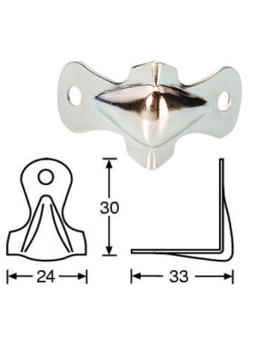 Rinforzo angolo 24 x 33 nichelato