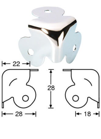 Paraspigolo piccolo nichelato