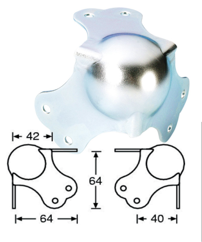 Paraspigolo bombato in metallo grande