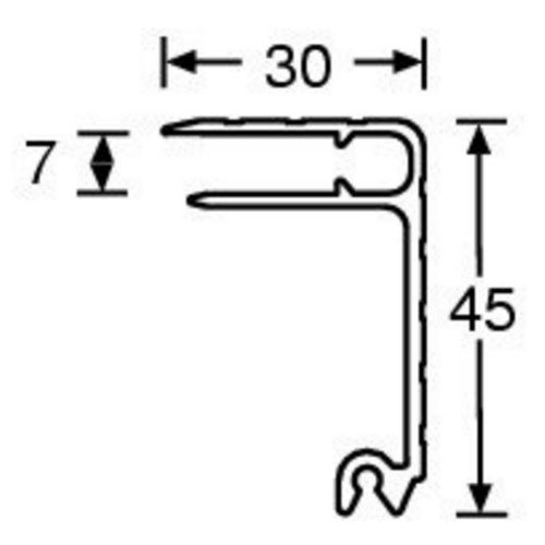 Lidmaker incastro 7mm 30mm h 45mm