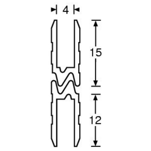 Bocca di lupo incastro 4mm