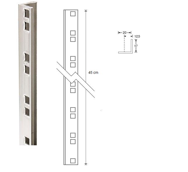 Coppia montante rack in alluminio 10 Unit