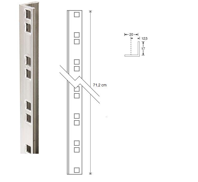 Coppia montante rack in alluminio 16 Unit