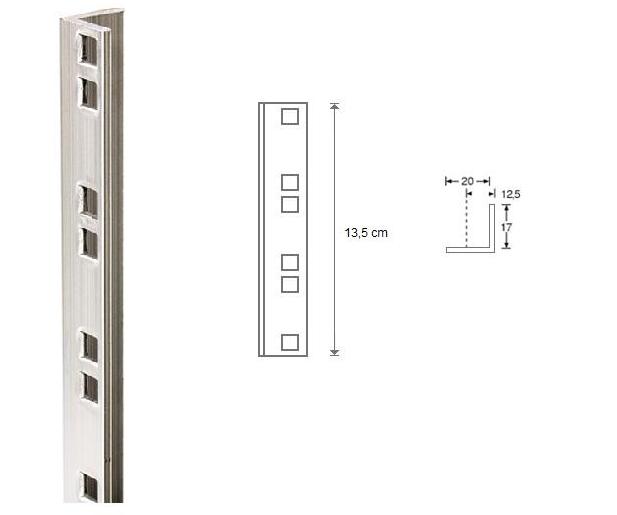 Coppia montante rack in alluminio 3 Unit - Clicca l'immagine per chiudere