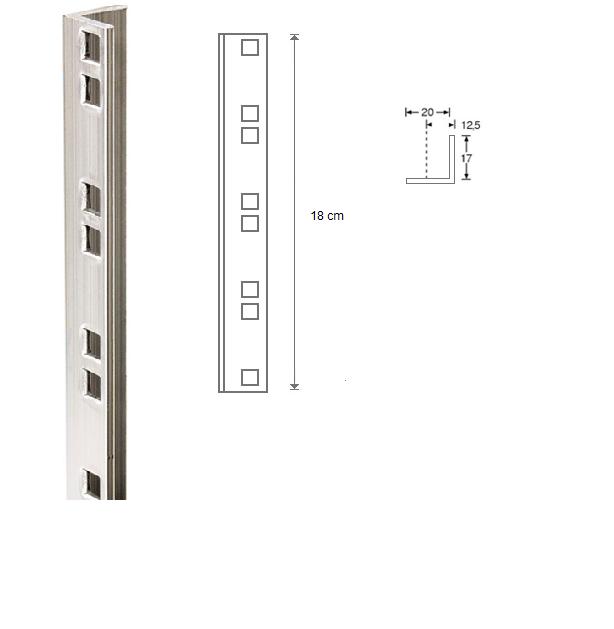 Coppia montante rack in alluminio 4 Unit