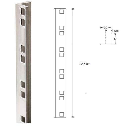 Coppia montante rack in alluminio 5 Unit