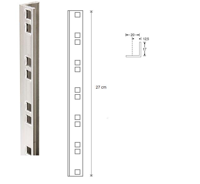 Coppia montante rack in alluminio 6 Unit