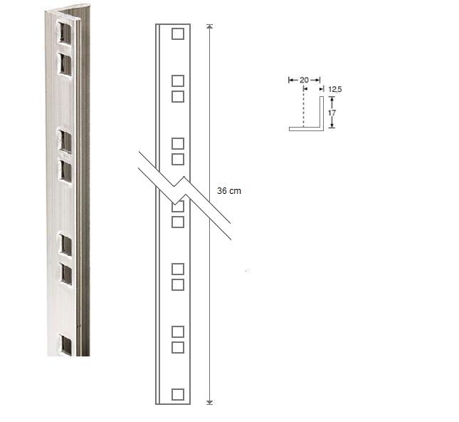 Coppia montante rack in alluminio 8 Unit