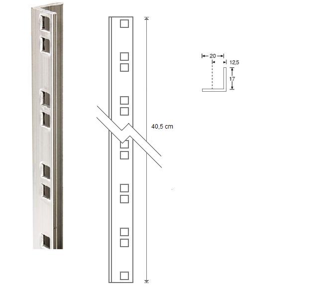 Coppia montante rack in alluminio 9 Unit