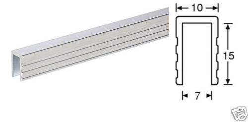 Copribordo in alluminio incastro 7mm