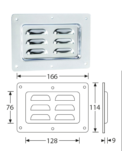 Vaschetta ventilazione ad incasso