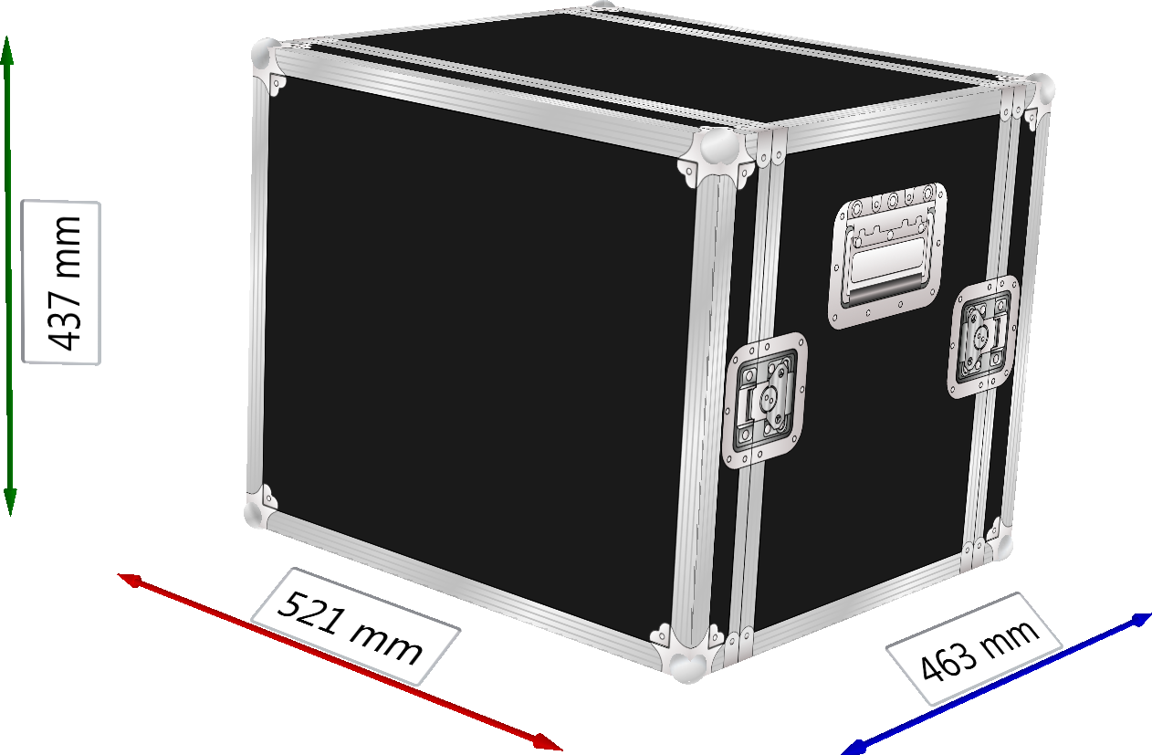 FLIGHTCASE PROFESSIONAL PER TESTATA MASOTTI SKILL + 3U RACK