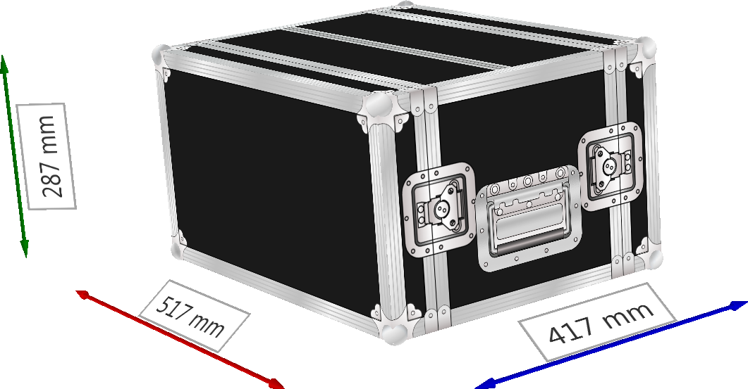 FLIGHTCASE PROFESSIONAL RACK PER KIT RADIOMICROFONI SENNHEISER