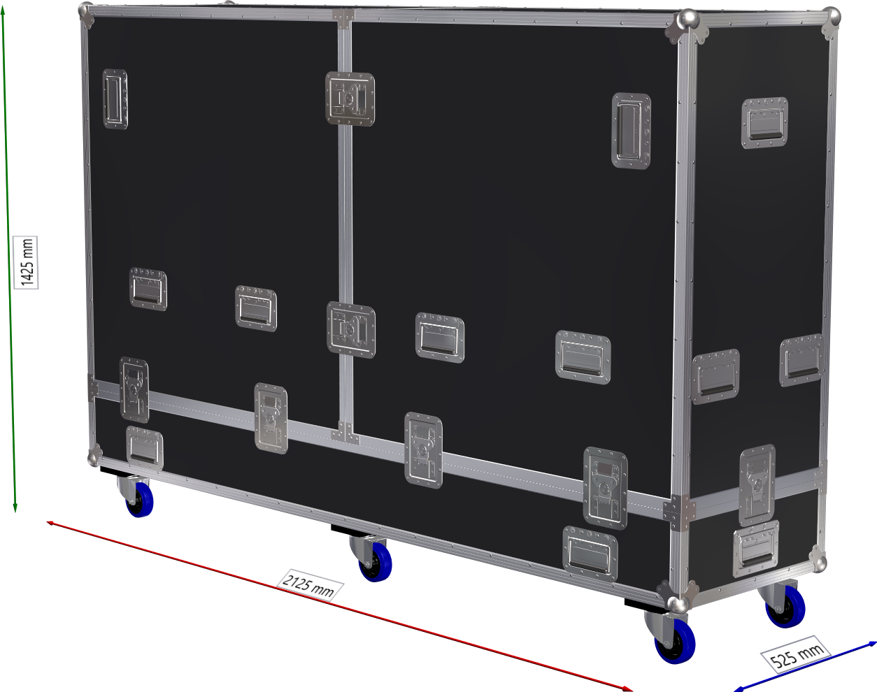 FLIGHTCASE PROFESSIONAL PER SMART TV 88" - Clicca l'immagine per chiudere