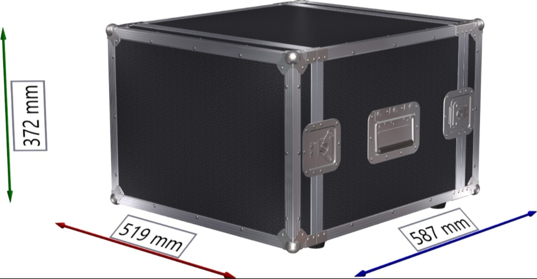 Flightcase 8 unit p42 doppio montante