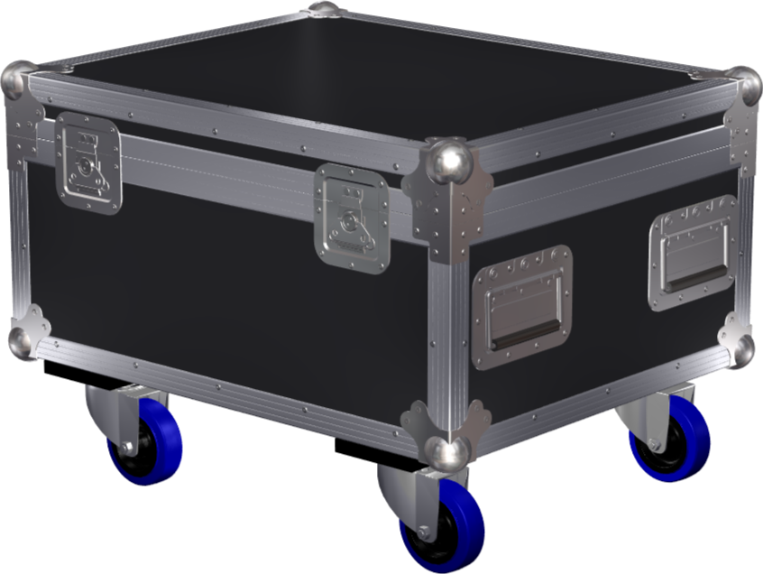 FLIGHTCASE PROFESSIONAL PER 4 SPARKULAR MINI E SPAZIO CAVI